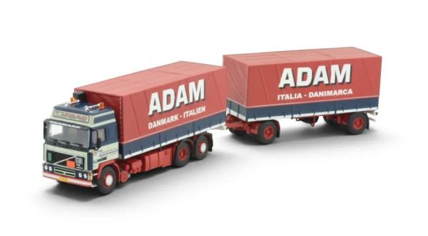 TEK87703 - VOLVO F12 Globetrotter 6x2 rigid truck with 1+1 axle trailer (MOGENS NIELSEN) - 1