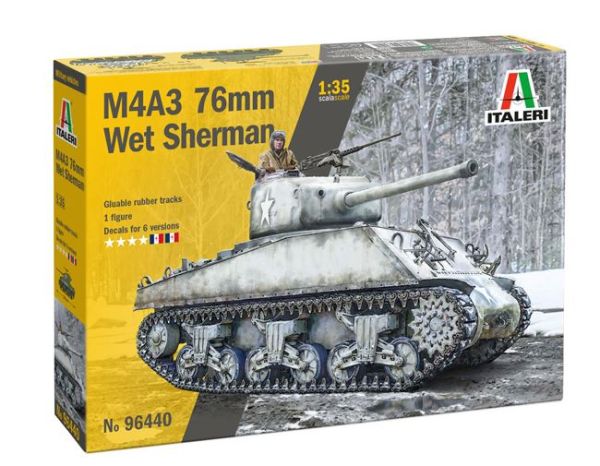 ITA96440 - SHERMAN M4A3 76mm tank To assemble and paint - 1