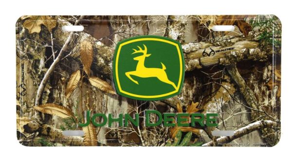97055 - Camouflage metal sign with JOHN DEERE logo - 15x30 cm - 1