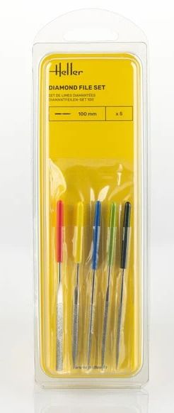 HEL99005 - Set of 5 diamond files, 10 cm - 1
