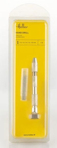 HEL99019 - Hand drill with 5 drill bits - 1-1.2-1.4-1.5-1.8 mm - 1