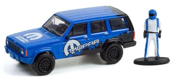 GREEN97120-E - JEEP Cherokee Sport MOPAR off road with driver 2001 THE HOBBY SHOP series 12 in blister - 1
