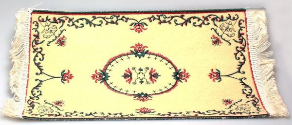 AKI0175 - Flower carpet for miniature dollhouse 24 x 15 cm - 1