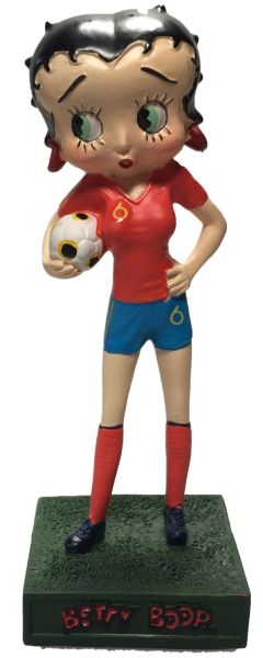 AKI0232 - Figurine Betty Boop soccer player team spanish - 1