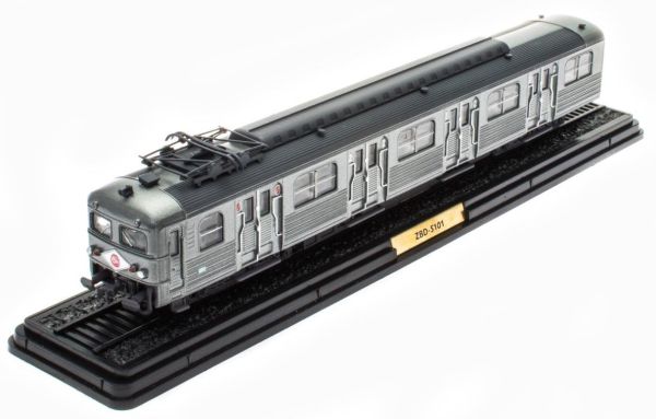 ATL2434007 - French self-propelled train ZBD-5101 SNCF seconde classe inox grey no-functional machine - 1