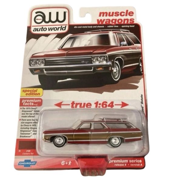 AWSP169/24A - CHEVROLET Kingswood Estate 1970 Red Blister Packed - 1
