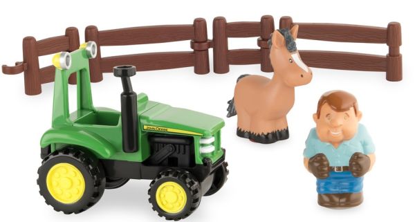 BRI43067 - Farm set with JOHN DEERE tractor and accessories - 1