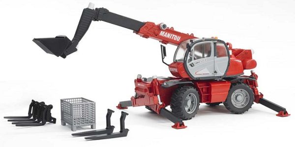 BRU2129 - Telescopic MANITOU MRT 2150 with accessories BRUDER toys - 1