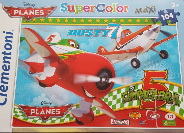 CLE93719 - Puzzles cartoon 104 pieces PLANES 62 x 42 cm - 1