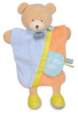 DC2784OURS - Little secret bear puppet blue 25 cm - 1