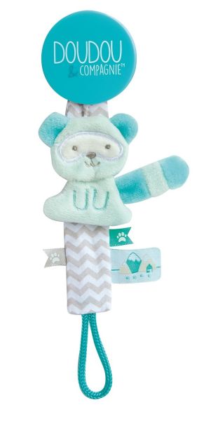 DC3425RATON - Choco/mint lollipop clip - Raccoon - 1