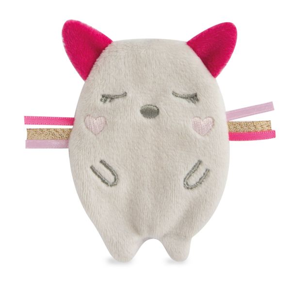 DC3426CHAT - Clip vanilla/strawberry - Cat (eyes closed) - 1