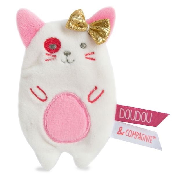 DC3426CHATN - Clip vanilla/strawberry - Cat (with golden bow) - 1