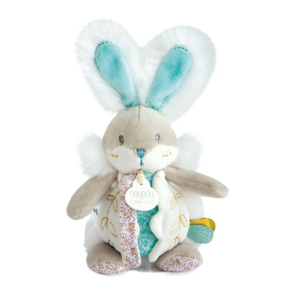 DC3484AMANDE - Sugar Rabbit - Pantin Attachment-Pacifier with Rattle Almond - 1