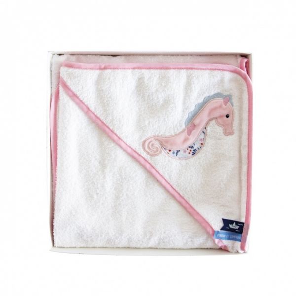 DC3663 - BATH CAPE - Pink Seahorse - SOON AVAILABLE - 1