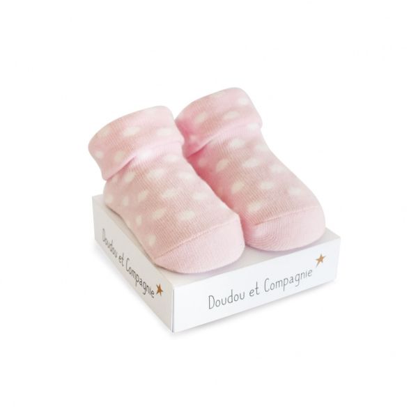 DC3702-04 - Birth sock - Pink with white dots - 1