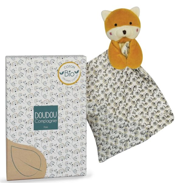 DC3841-03 - LE RENARD BIO - Blue Floral baby comforter - 1