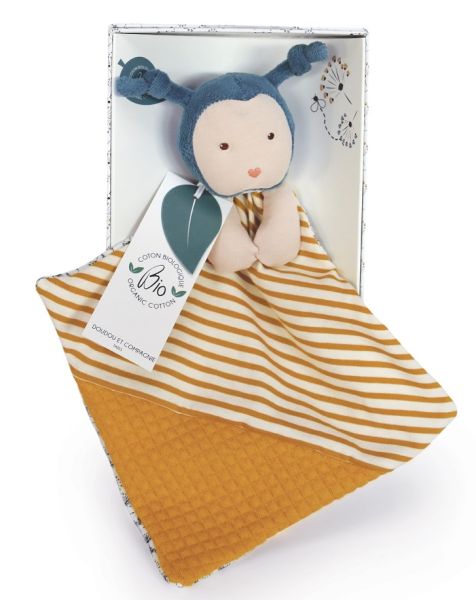 DC3842-01 - POLLEN L'ABEILLE BIO - Mustard Striped Baby Comforter - 1
