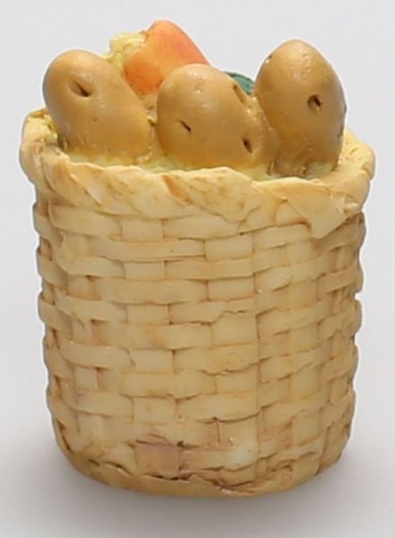 DELVIC075 - Miniature vegetable basket for dollhouse dimensions height 3 cm width 2cm - 1