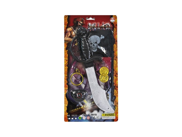 LPE50416 - Pirate kit with flag, machete and accessories - 1
