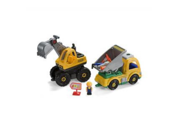 MOT13365 - Set with excavator and dumper truck accessories and tools inclued - 1