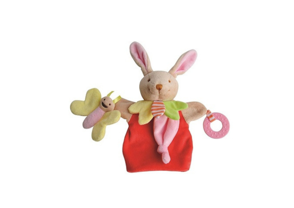 DC3005LAPIN - Red Rabbit Puppet 30 cm - 1