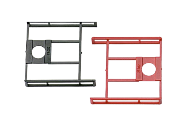HER051200 - Underride protection for silo trailer 52 m³, 6 pieces 3 red and 3 black - 1