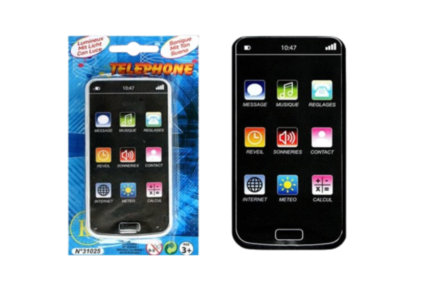 LPB31025 - Plastic Smartphone with sound and light - 19 cm - Random model - 1