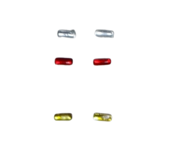 ART04370B - 2 White Rectangle Headlight Pads 1x3mm - 1