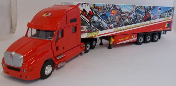 ELI116359 - KENWORTH T2000 with rigid box trailer 3 axles transport KIMMEL - 1