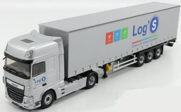 ELI116440 - DAF XF Euro 6 480 4x2 with trailer 3 axles TAUTLINER transport Log's Gris - 1