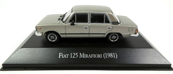 MAGARGAQV09 - FIAT 125 Mirafiori 1981 gray 4-door sedan sold in blister pack - 1