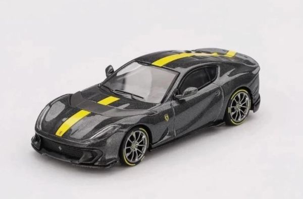 BBRFER64009 - FERRARI 812 Competizione 2024 Gray with yellow stripe - 1