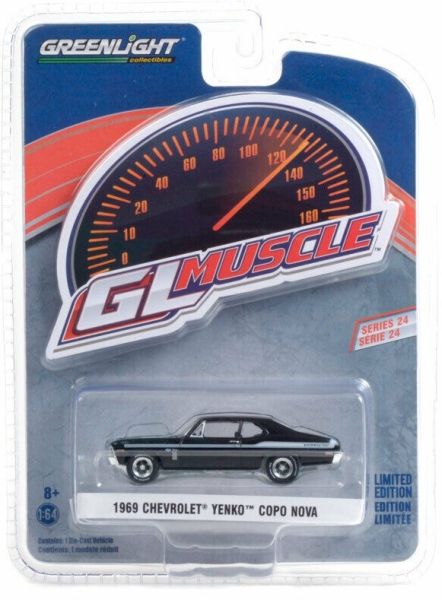 GREEN13290-A - CHEVROLET Yenko Copo Nova 1969 black GL Muscle Series sold in blister - 1