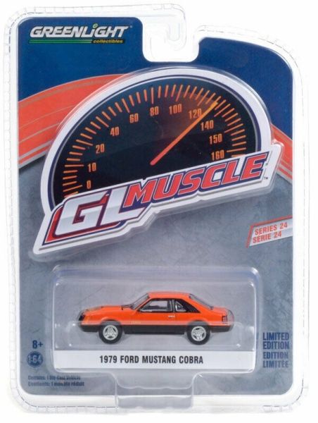 GREEN13290-C - FORD Mustang Cobra 1979 orange GL Muscle Series sold in blister - 1