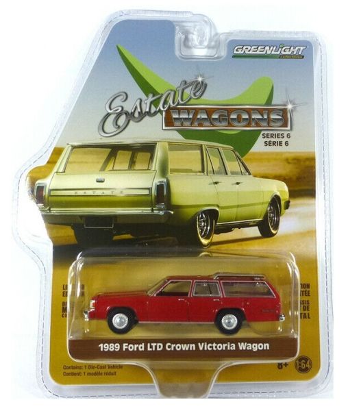 GREEN36010-F - FORD LTD Crown Voctoria Wagon break 1989 metallic red Estate Wagons series sold in blister - 1