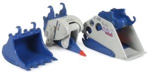 GF24SET2 - XCENTRIC XR20 Ripper Set - 30DK130 Bucket - XCENTRIC XC30 Crusher Bucket and SM80 Quick Coupler - 1