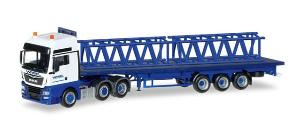 HER306928 - MAN TGX 6x4 Wasel with flat trailer 3 axles - 1