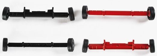 HER052269 - Carrying wheels for Eurotrailer 2 red 2 black not build - 1