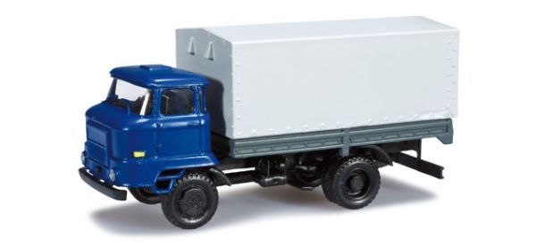 HER302777 - IFA L 60 truck with canvas, blue/grey - 1