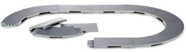 HER800280 - Street extension for HERPA house with 4 straight sidewalks; 8 curves and 12 supports for road signs - 1