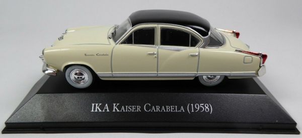 MAGARG48 - IKA Kaiser Carabela 1958 4-door saloon white black roof sold in blister pack - 1