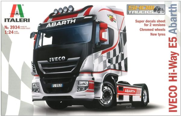 ITA3934 - IVECO Hi-Way E5 4x2 Show Trucks Abarth model to assemble and paint glue and paint not included - 1