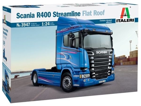 ITA3947 - SCANIA R400 Streamline Flat Roof 4x2 model to assemble and paint paint and glue not included - 1