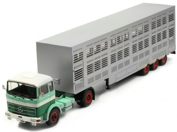 IXOTTR008 - MERCEDES BENZ LPS 1632 1970 4x2 with livestock trailer 3 axles - 1