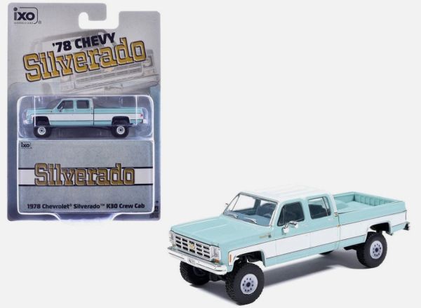 IXO-IA64007 - CHEVROLET Silverado K30 Crew Cab 1978 Blue and White (blister pack) - 1