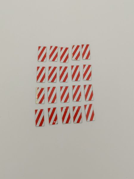 CW0146 - Batch of 20 left side template panels 13.2 x 6.6mm - paint defect - 1