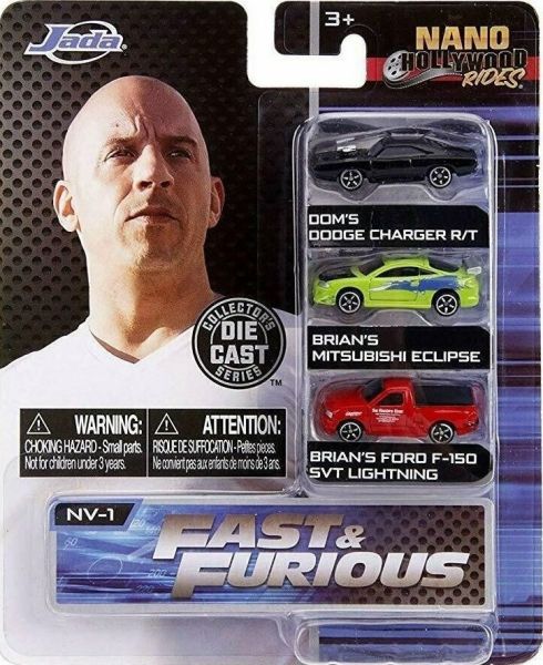 JAD253201000 - Nano Hollywood rides - 3 Cars FAST AND FURIOUS Set 1 - 1
