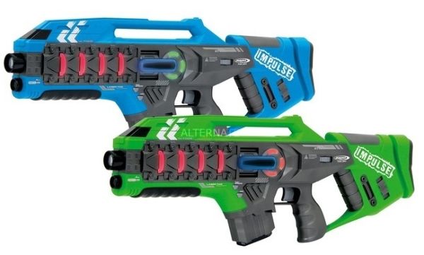 JAM410084 - impulse laser gun - rifle set blue and green - 1