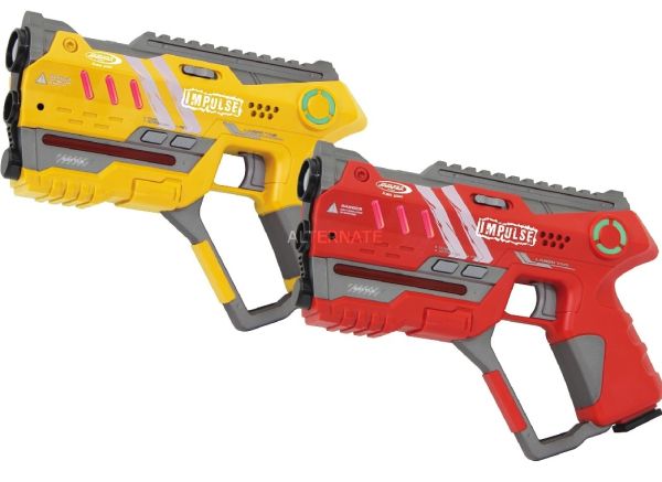 JAM410085 - impulse laser gun - Pistol set yellow and red - 1